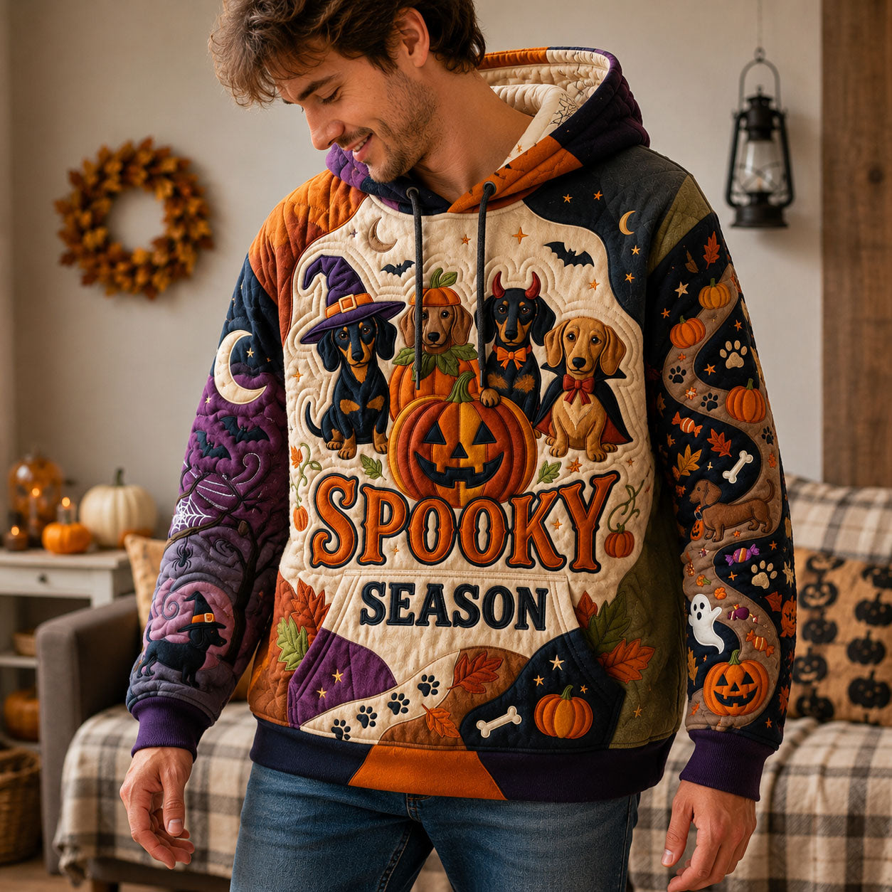 Hanorac - Model de Dachshund de Halloween — imagine 1