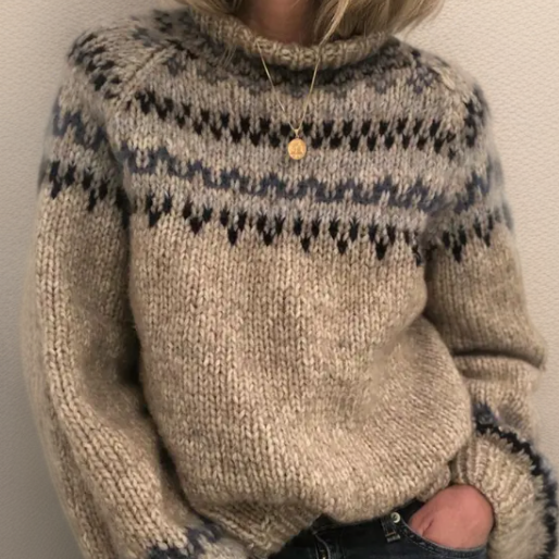 Karen - Pulover retro tricotat — imagine 1