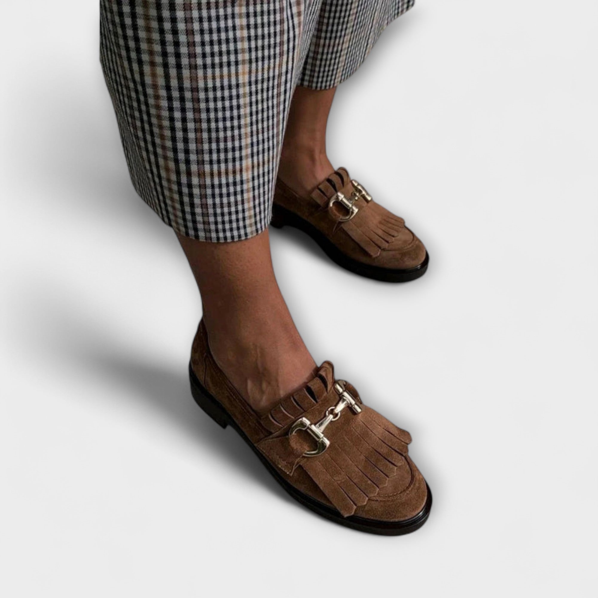 Kate - mocasin maro cu vârf rotund — imagine 1