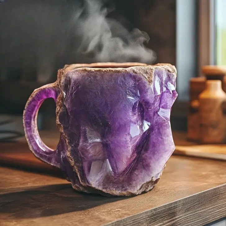Cana de cafea cu cristale minerale încorporate — imagine 5