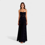 Kaylee - Rochie maxi din dantelă florală — imagine 3