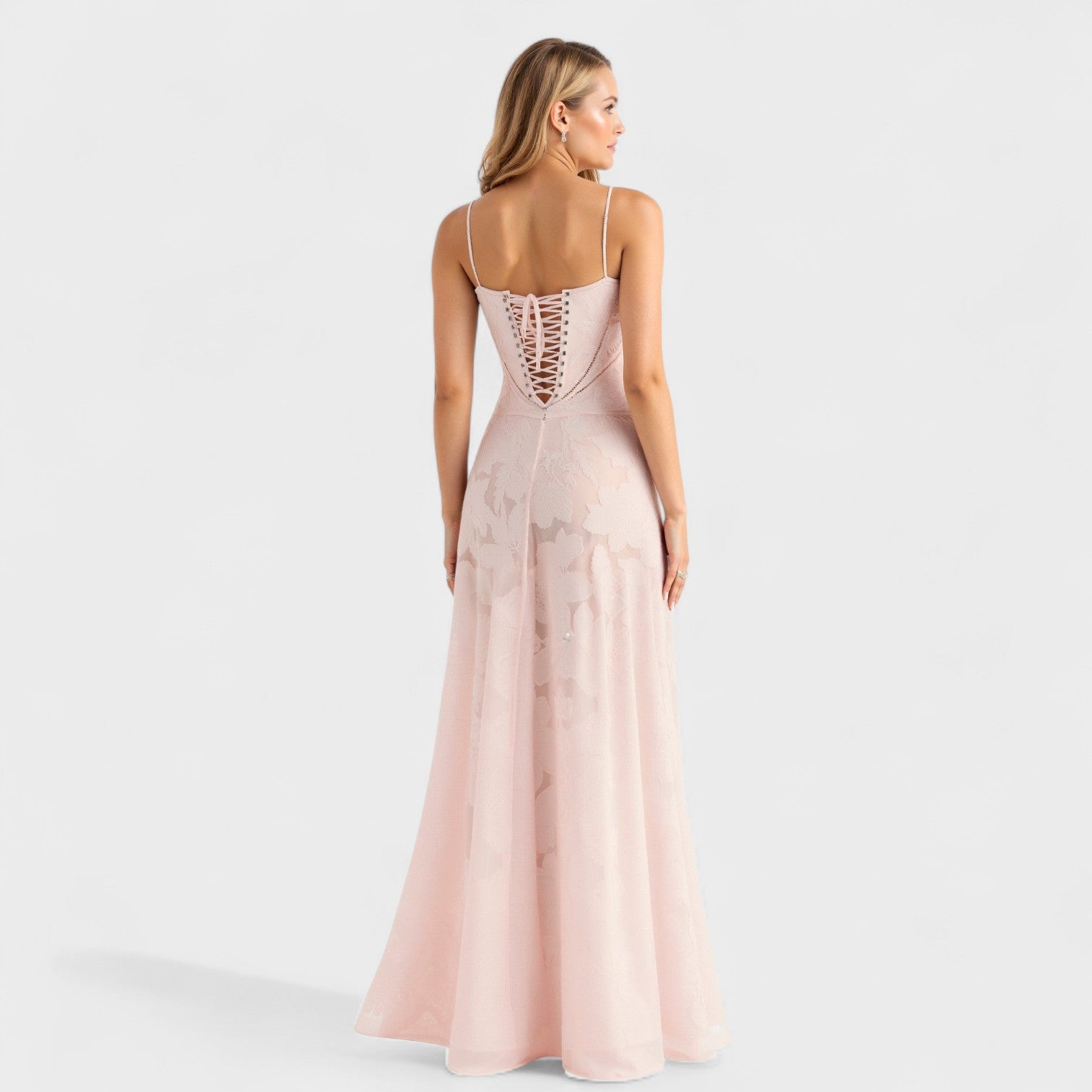 Kaylee - Rochie maxi din dantelă florală — imagine 6