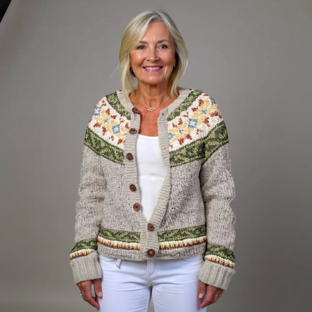 Keira - cardigan islandez retro — imagine 1