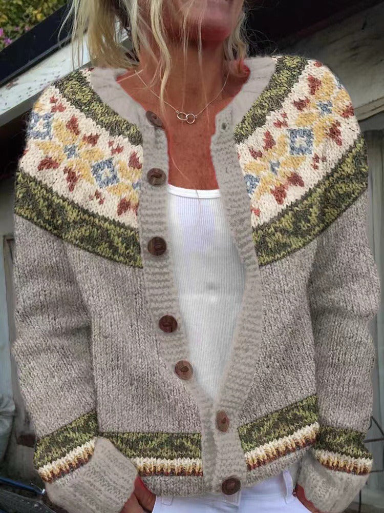 Keira - cardigan islandez retro — imagine 2