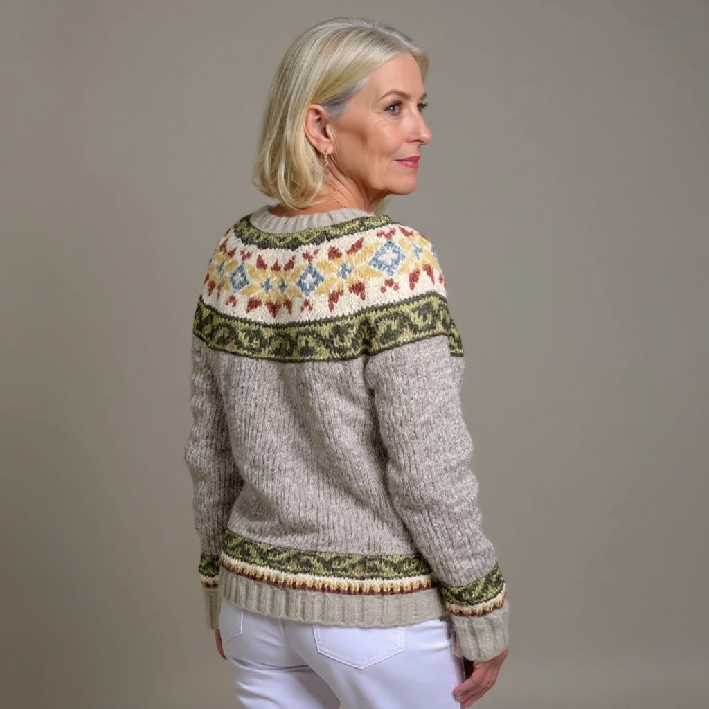 Keira - cardigan islandez retro — imagine 3