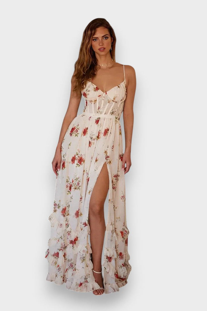 Keira - rochie midi cu imprimeu floral — imagine 1