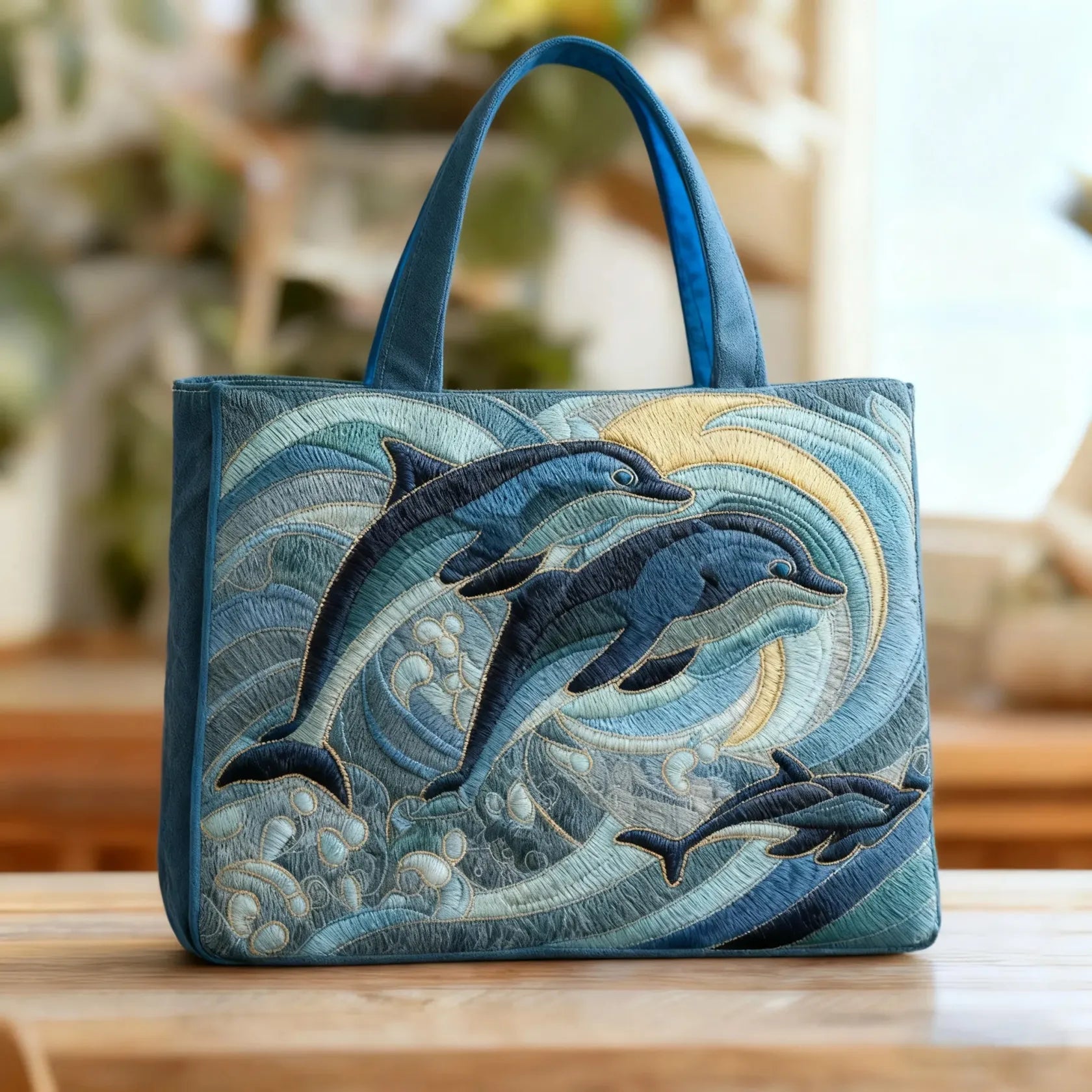 Melody - geantă matlasată, delfin oceanic — imagine 1