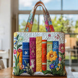Melody - geantă matlasată, bibliotecă florală — imagine 1