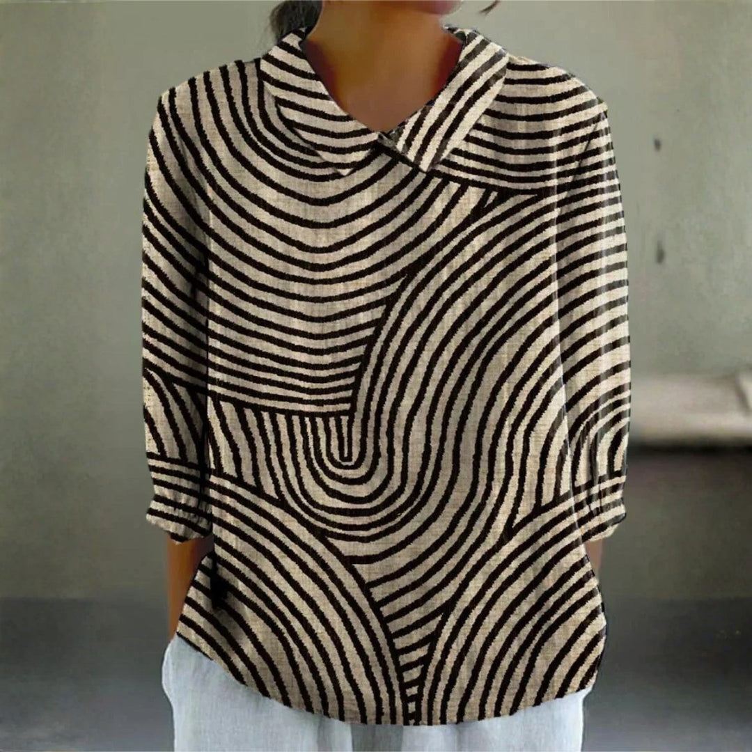 Bluză Kimberly - Cu valuri monocrome — imagine 1