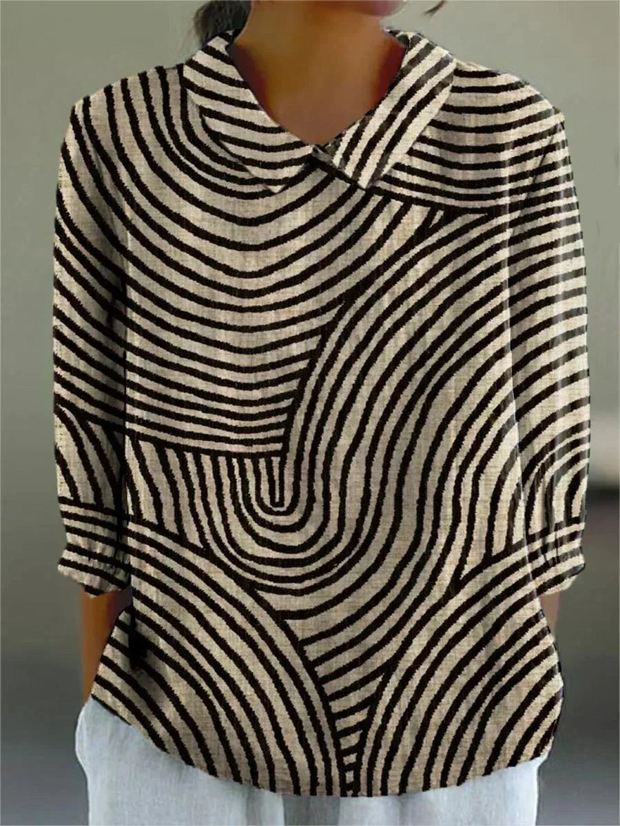 Bluză Kimberly - Cu valuri monocrome — imagine 2