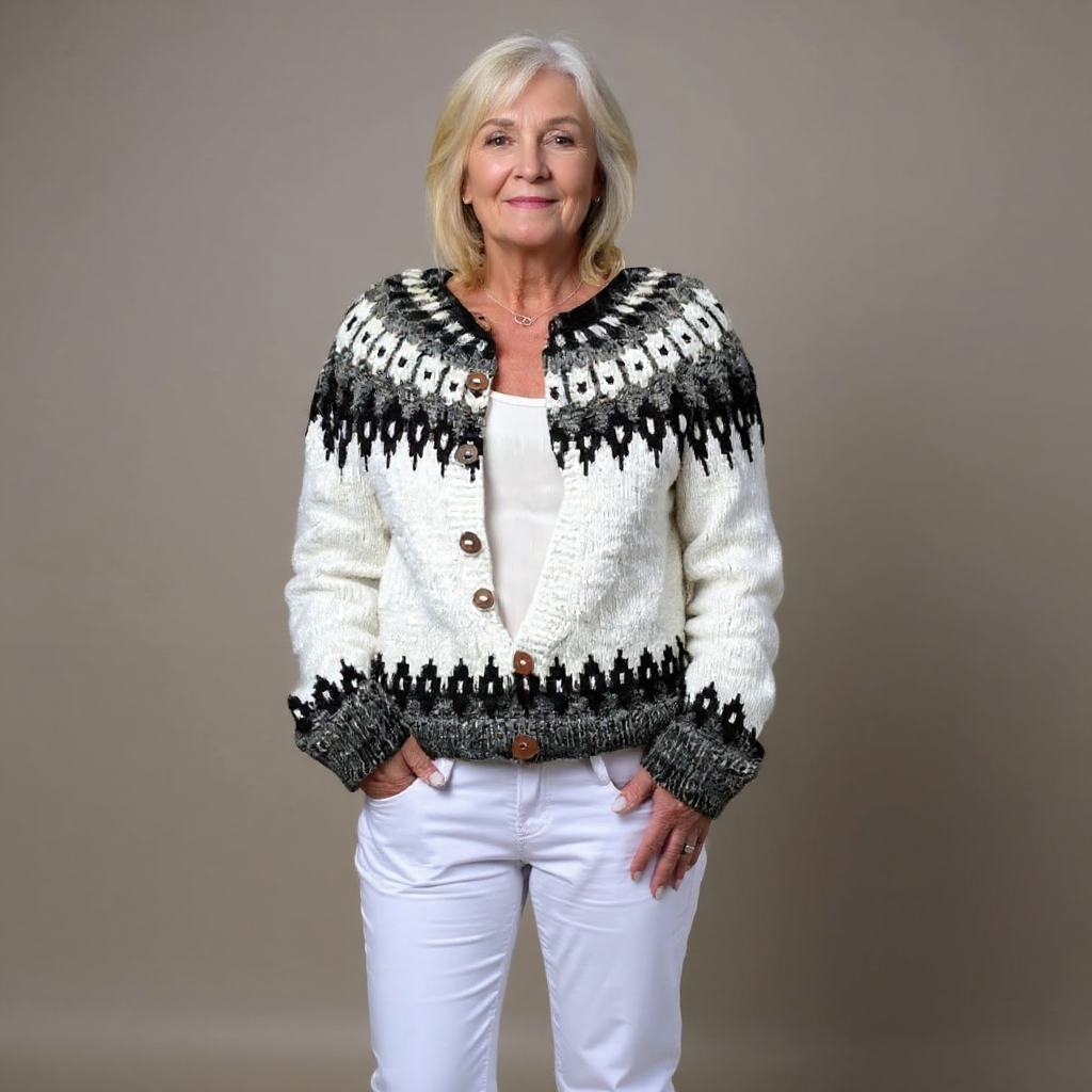 Kristen - Cardigan islandez retro — imagine 1
