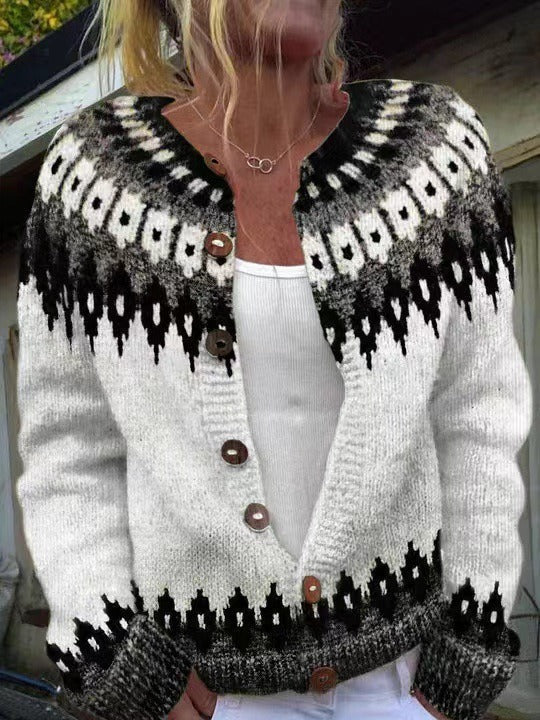 Kristen - Cardigan islandez retro — imagine 2