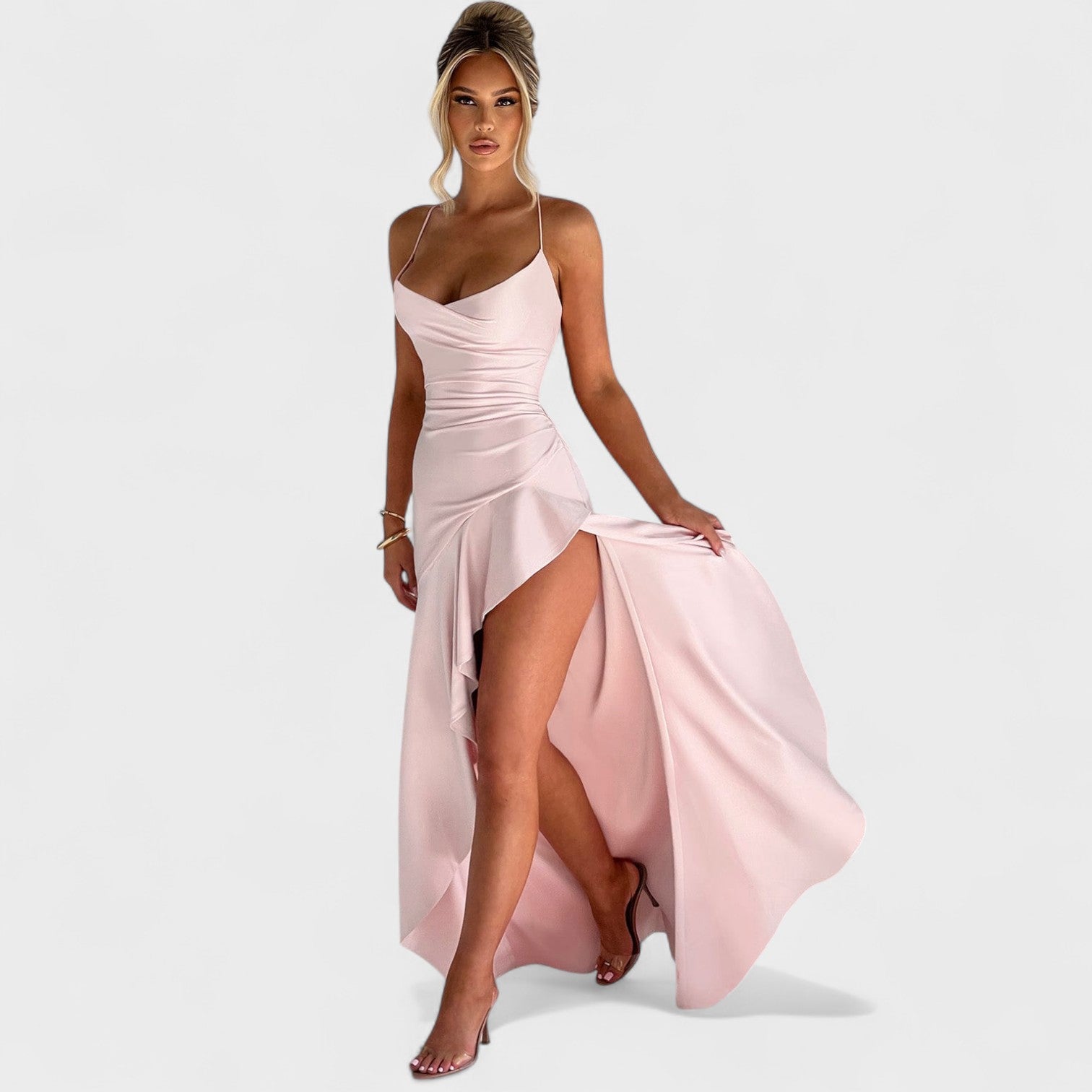 Kylie - Rochie maxi roz — imagine 1