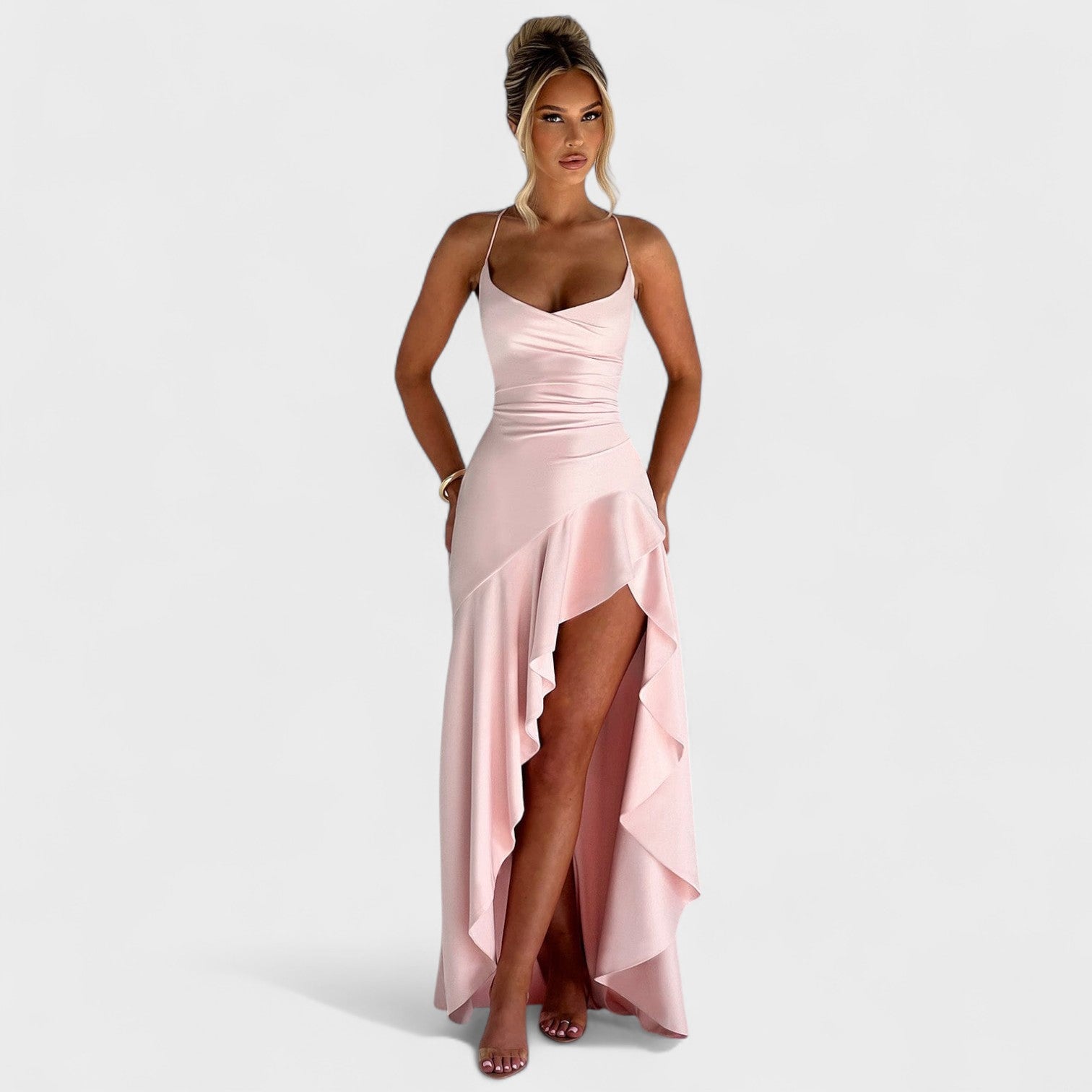 Kylie - Rochie maxi roz — imagine 2