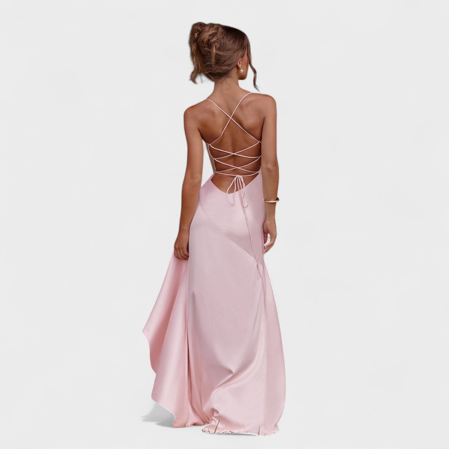 Kylie - Rochie maxi roz — imagine 3