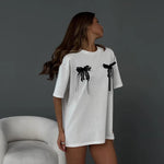 Lauren - tricou drăguț și confortabil cu fundă pentru femei — imagine 4