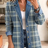 Leah - Jachetă din denim cu imprimeu artistic retro — imagine 1
