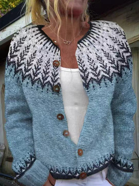 Cardigan islandez retro Leah — imagine 2