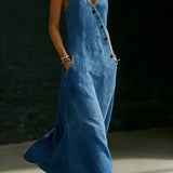 Lena - rochie lungă din denim cu nasturi — imagine 4