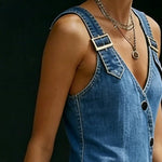 Lena - rochie lungă din denim cu nasturi — imagine 5