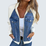 Leslie - Jachetă cu glugă din denim — imagine 1