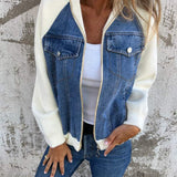 Leslie - Jachetă cu glugă din denim — imagine 3