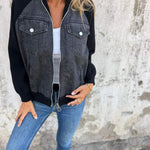 Leslie - Jachetă cu glugă din denim — imagine 5