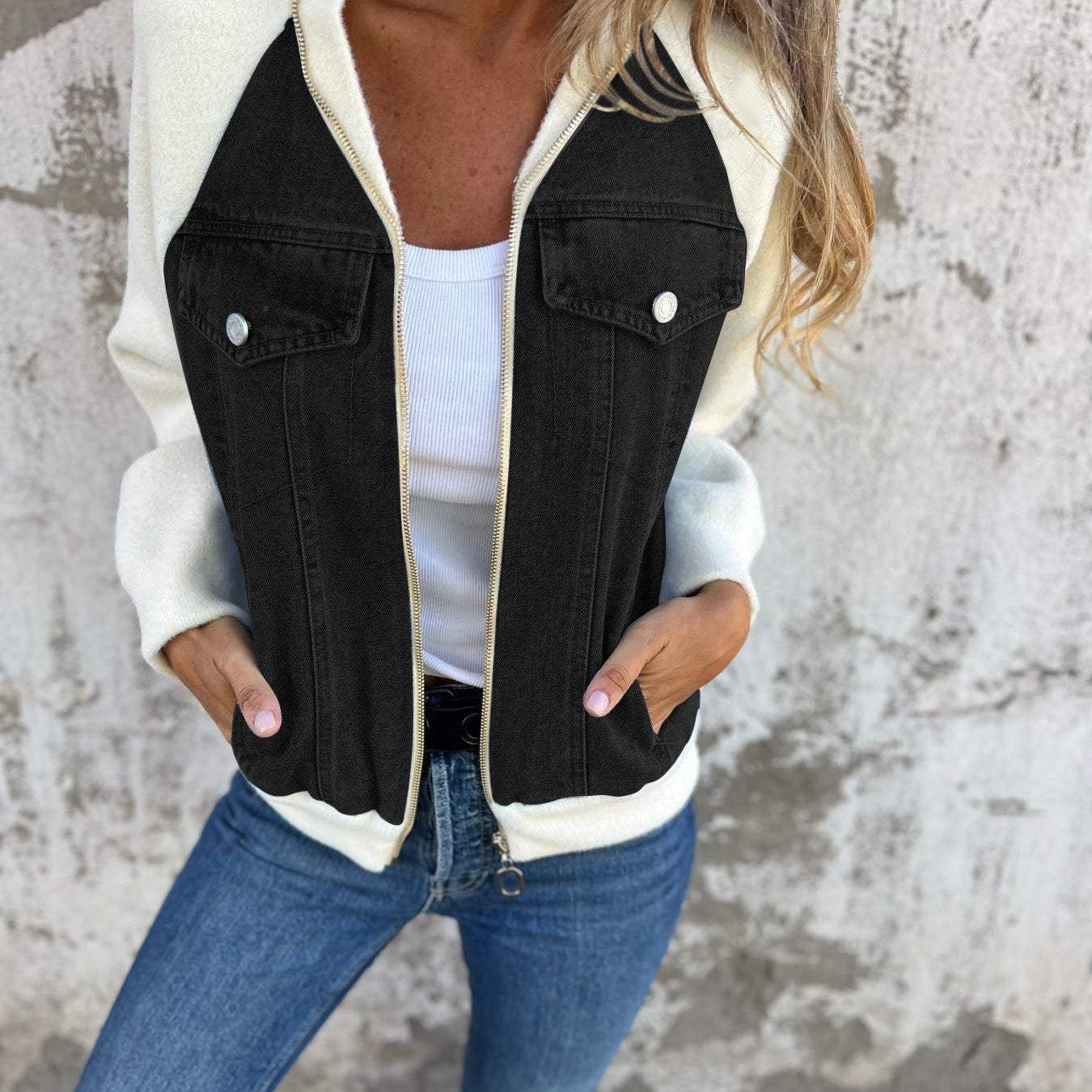 Leslie - Jachetă cu glugă din denim — imagine 6