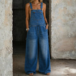 Liliana - salopetă din denim cu talie elastică — imagine 1