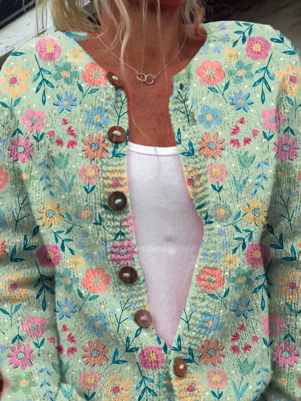 Lily - cardigan retro floral pentru femei — imagine 2