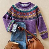 Lucy - pulover clasic retro tricotat — imagine 1