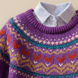 Lucy - pulover clasic retro tricotat — imagine 2