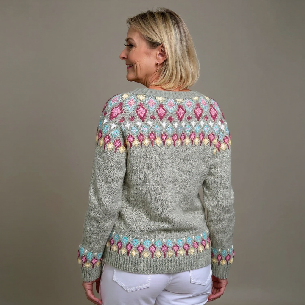 Lyla - cardigan islandez retro — imagine 3