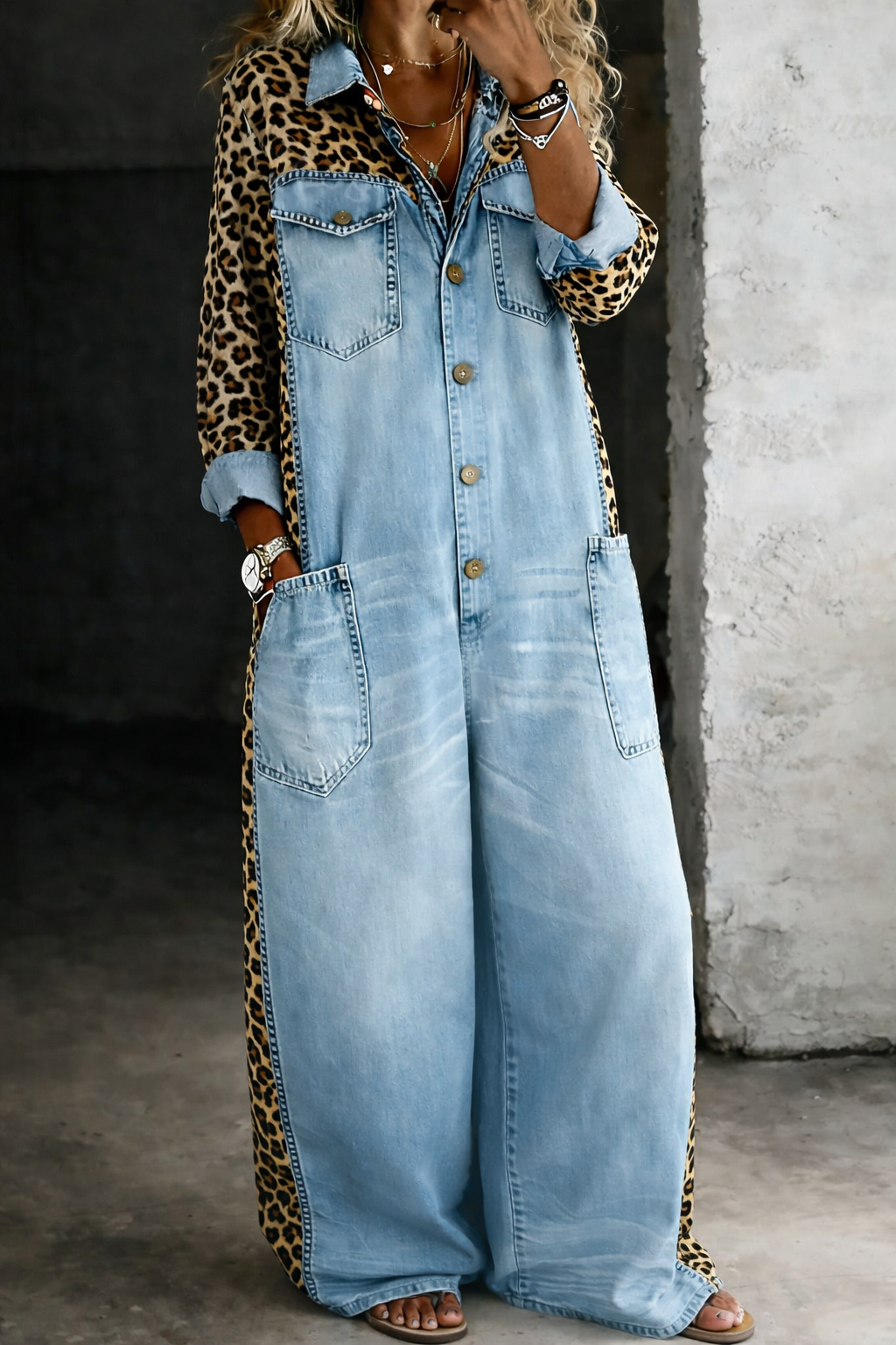 Mackenzie - Salopetă din denim dintr-o bucată — imagine 2