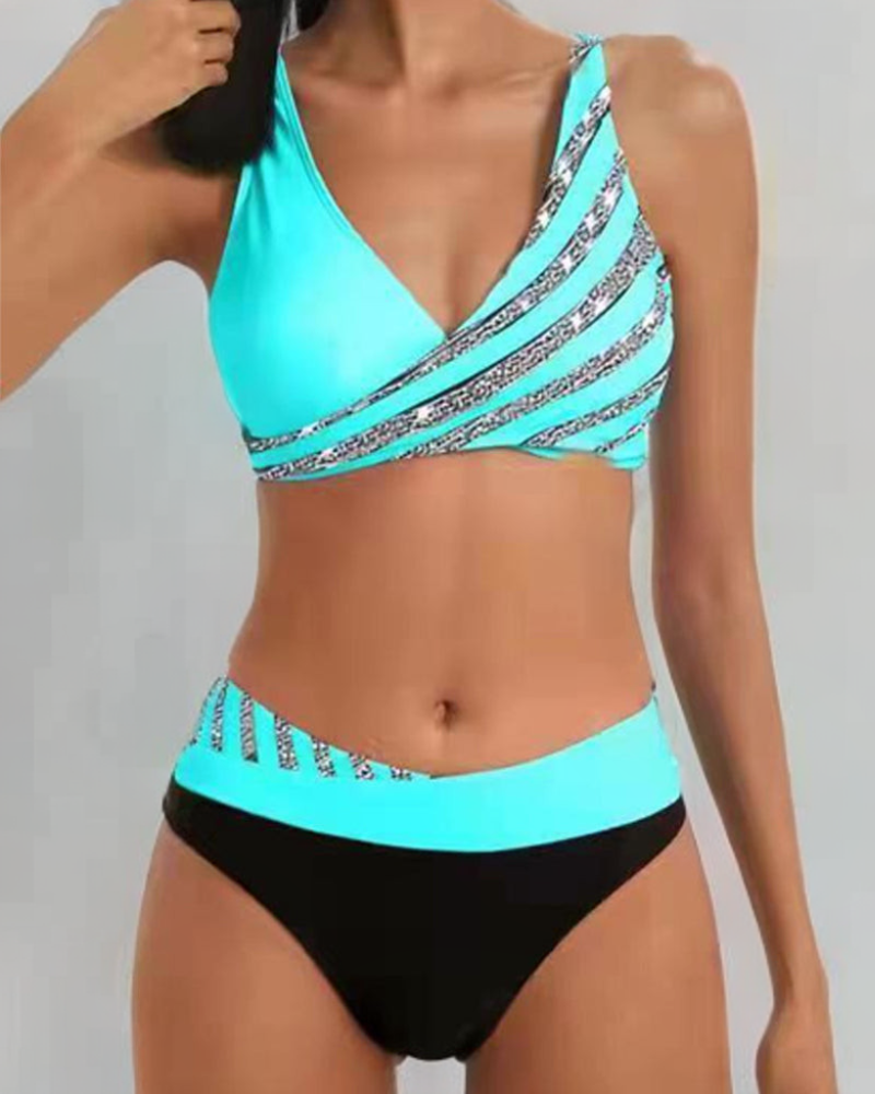 Mackenzie - Bikini cu model în tonuri calde — imagine 1