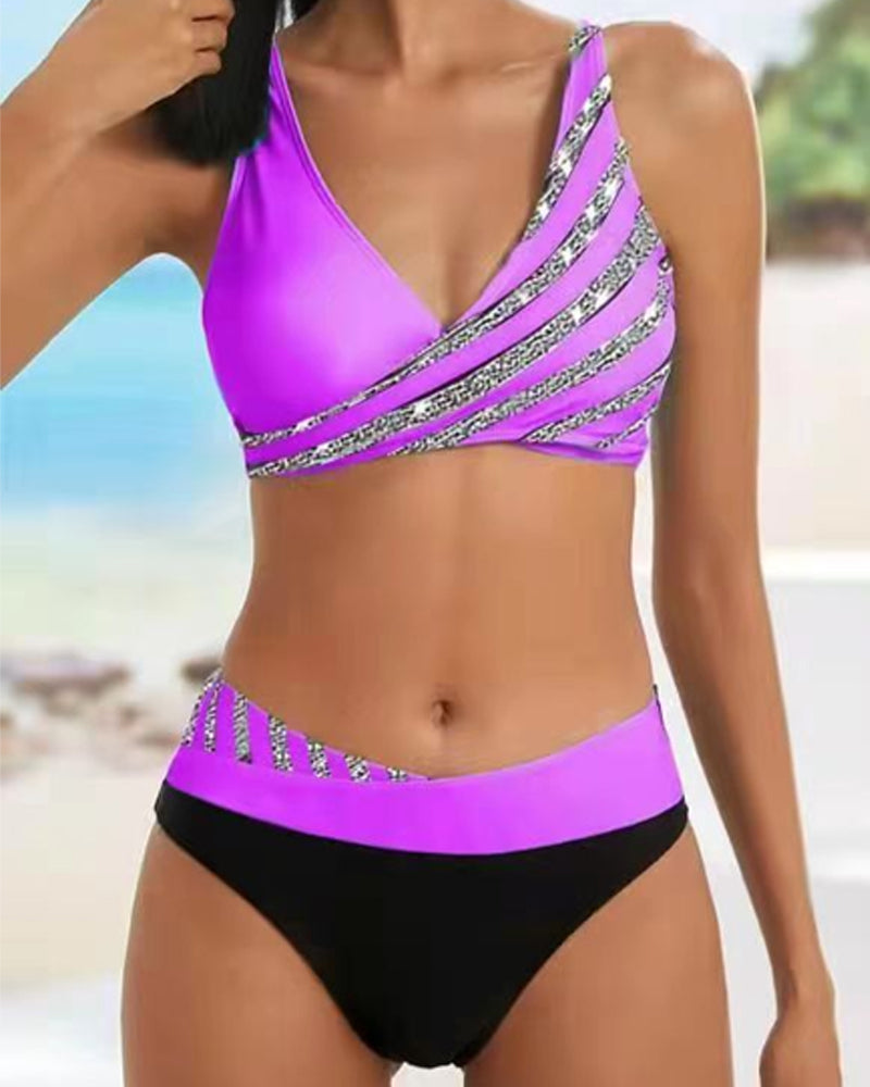 Mackenzie - Bikini cu model în tonuri calde — imagine 3