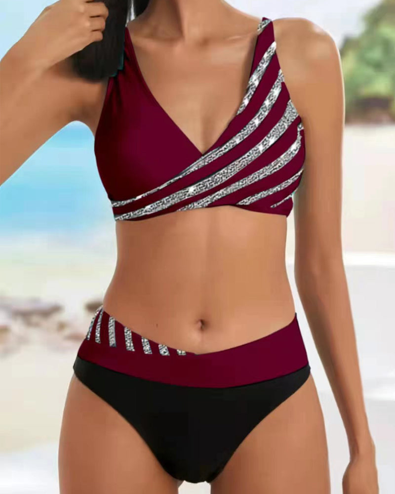 Mackenzie - Bikini cu model în tonuri calde — imagine 5