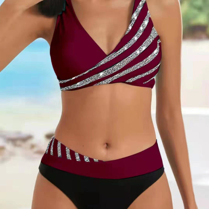 Mackenzie - Bikini cu model în tonuri calde — imagine 5
