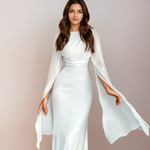 Macy - Rochie lungă din satin — imagine 2