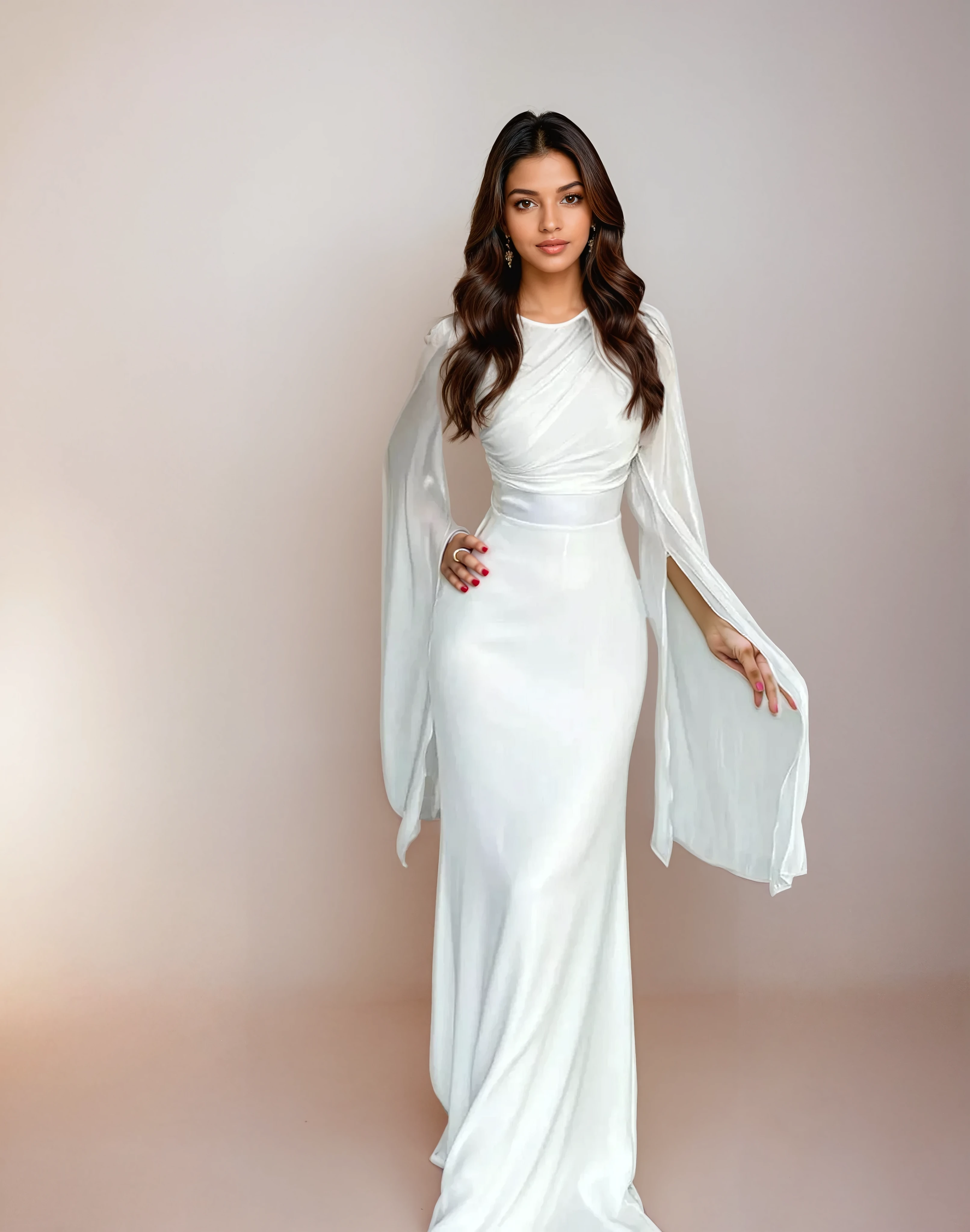 Macy - Rochie lungă din satin — imagine 3