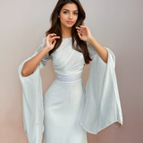 Macy - Rochie lungă din satin — imagine 4