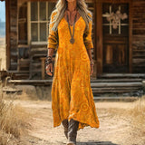 Macy - rochie casual cu mânecă lungă, inspirație retro — imagine 1