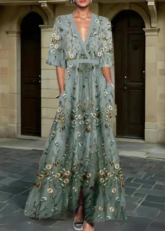 Madelyn - rochie maxi elegantă cu imprimeu floral — imagine 3