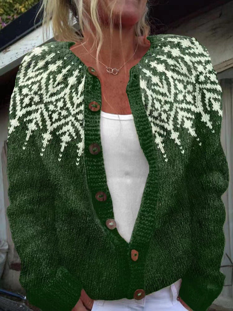 Magnolia - cardigan islandez retro — imagine 2