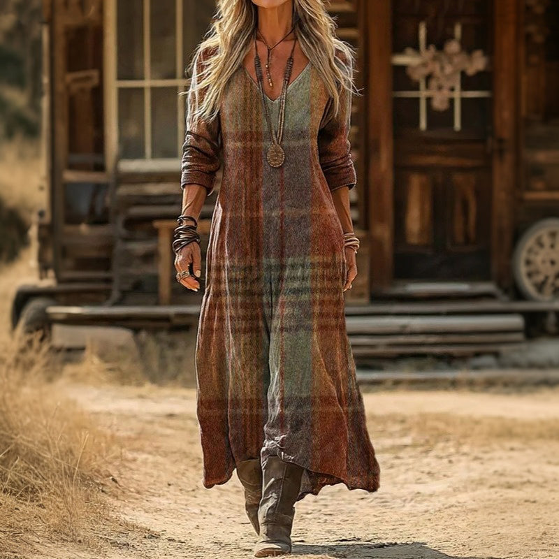 Margaret - rochie casual cu mânecă lungă și inspirație retro — imagine 1