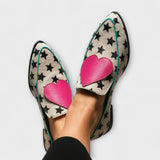 Marissa - Mocasini bej cu inimă — imagine 1
