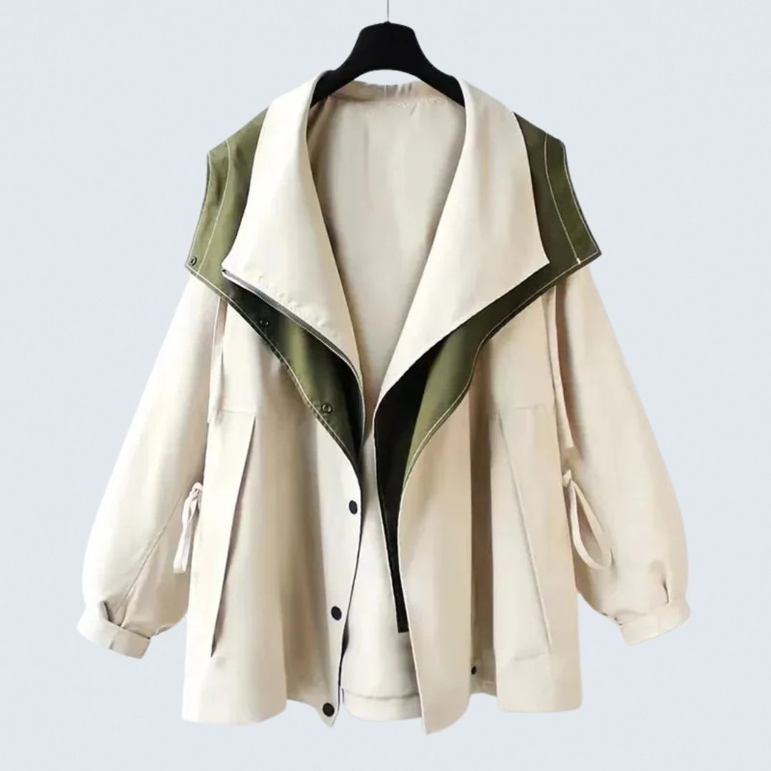 Marissa - palton elegant cu bretele — imagine 1