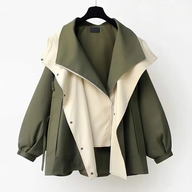 Marissa - palton elegant cu bretele — imagine 3