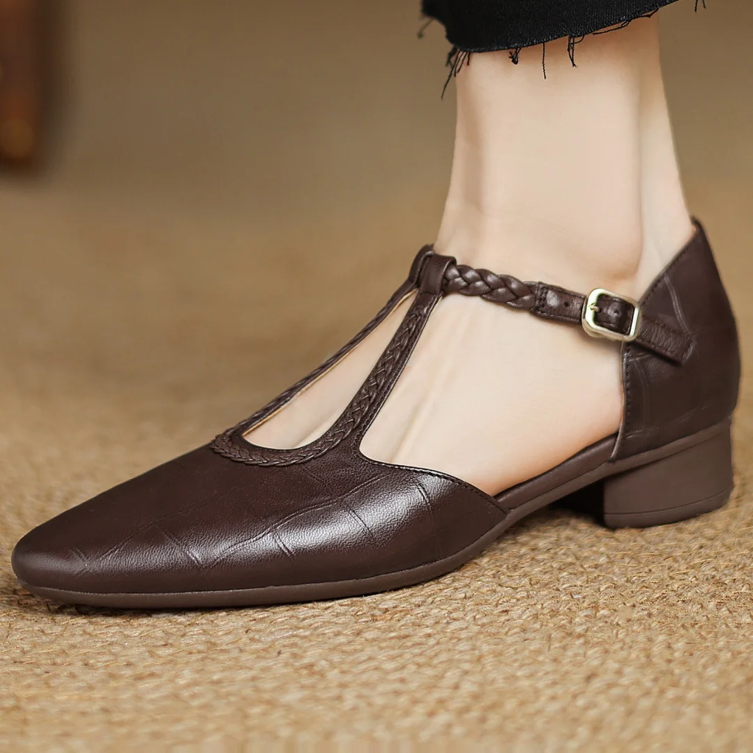 Pantofi Mary Jane din piele — imagine 4