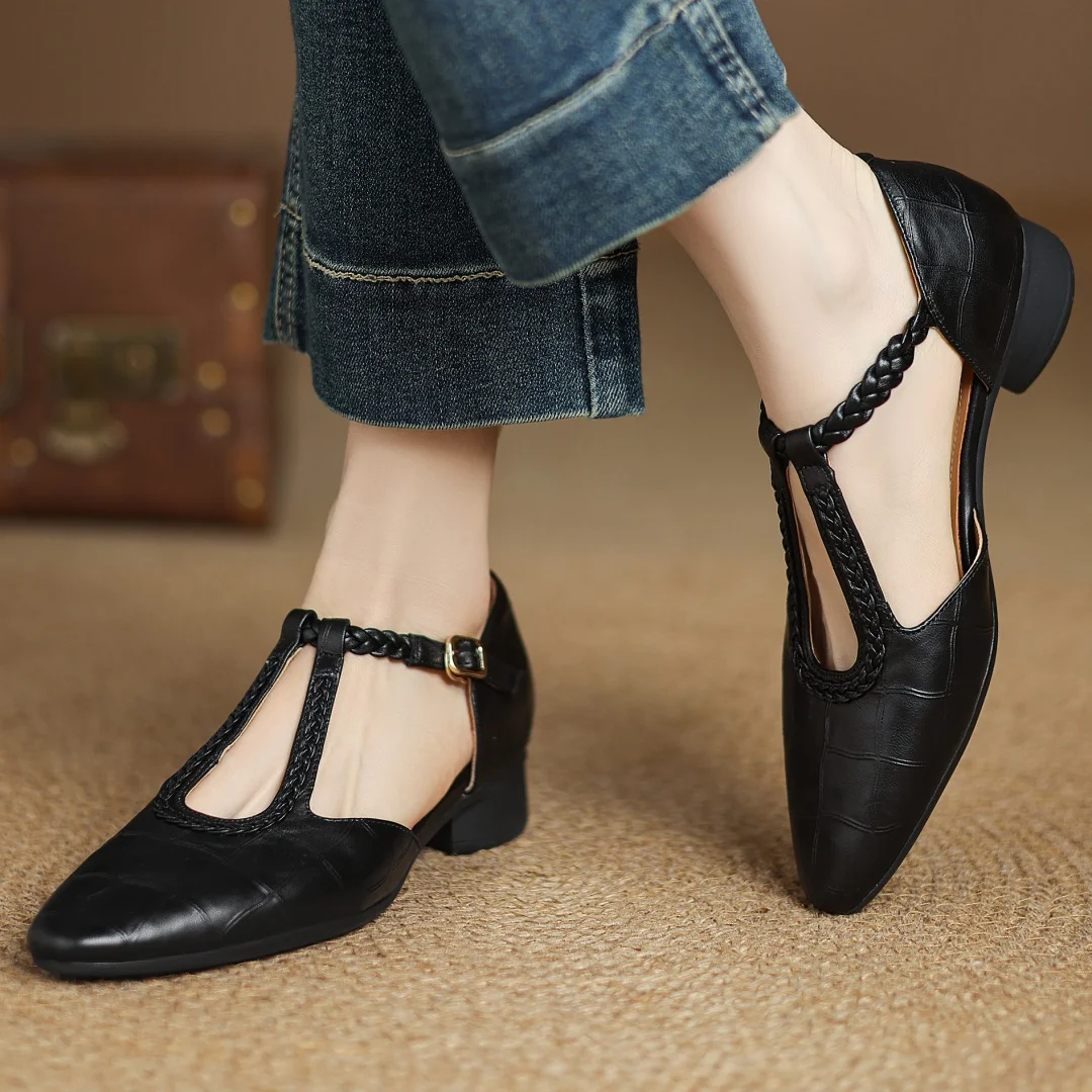 Pantofi Mary Jane din piele — imagine 7